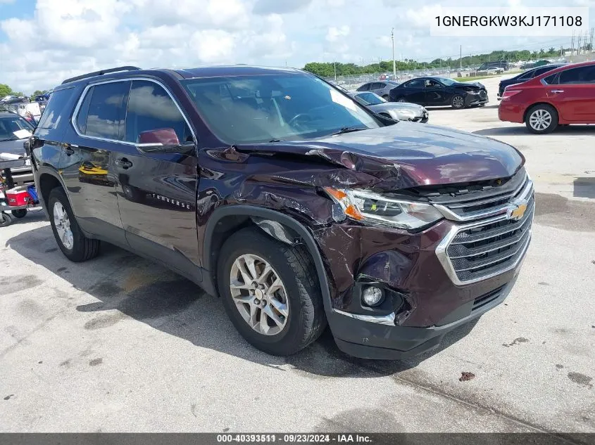 2019 Chevrolet Traverse VIN: 1GNERGKW3KJ171108 Lot: 40393511