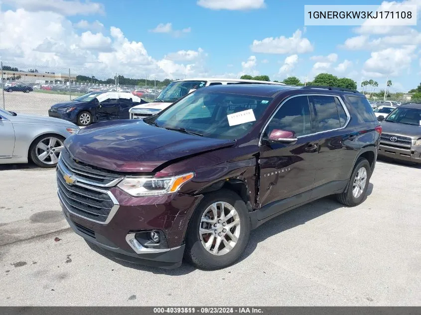 2019 Chevrolet Traverse VIN: 1GNERGKW3KJ171108 Lot: 40393511