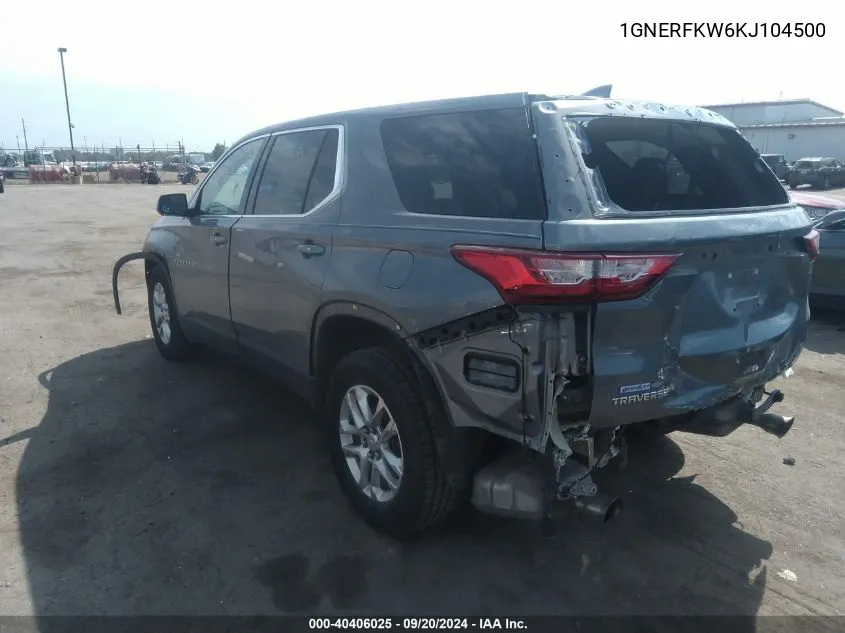 1GNERFKW6KJ104500 2019 Chevrolet Traverse Ls