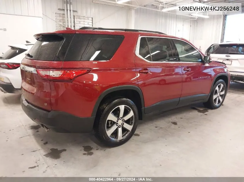 2019 Chevrolet Traverse 3Lt VIN: 1GNEVHKW4KJ256248 Lot: 40422964