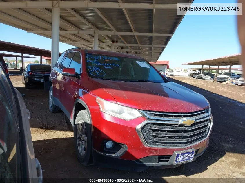 1GNERGKW0KJ223746 2019 Chevrolet Traverse 1Lt