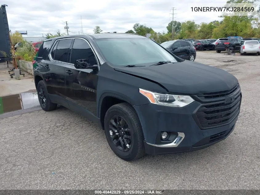 2019 Chevrolet Traverse Ls VIN: 1GNERFKW7KJ284569 Lot: 40442029