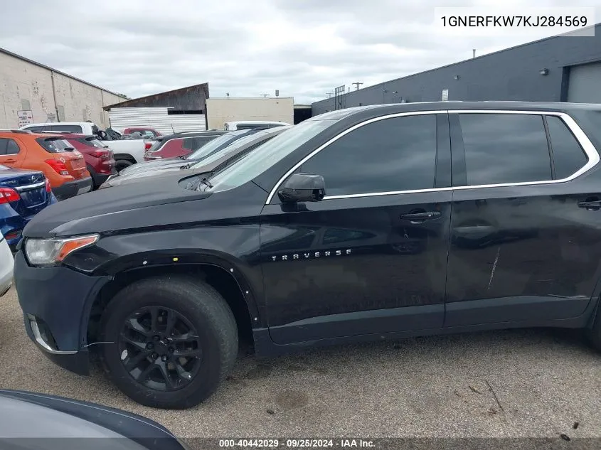 2019 Chevrolet Traverse Ls VIN: 1GNERFKW7KJ284569 Lot: 40442029