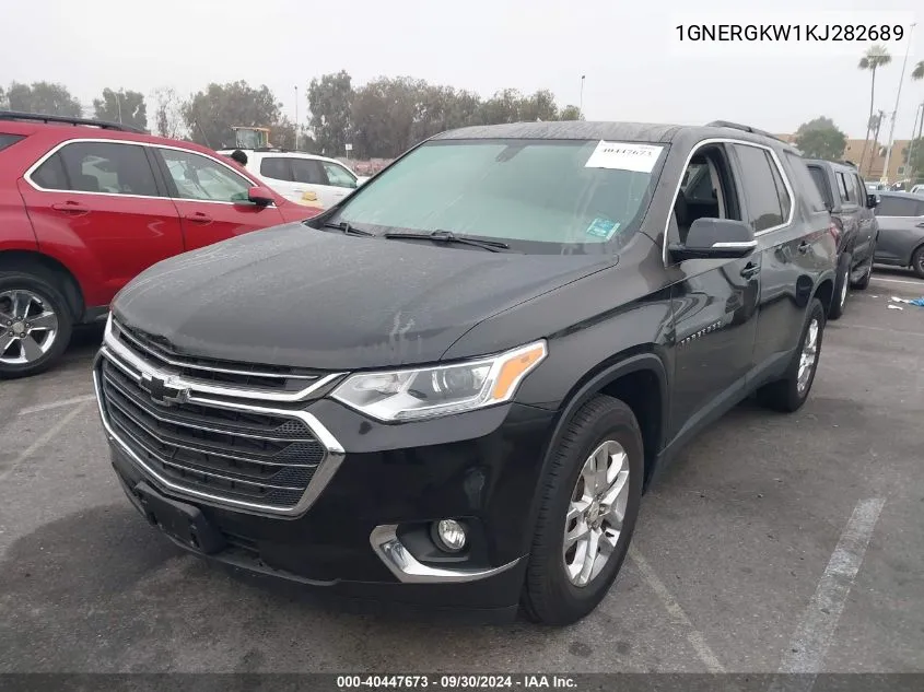 1GNERGKW1KJ282689 2019 Chevrolet Traverse 1Lt