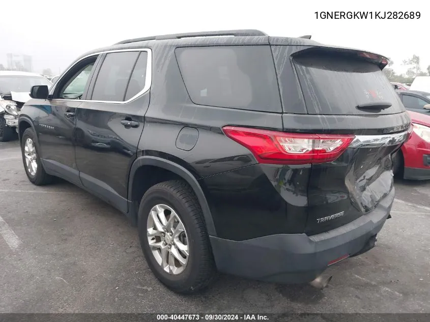 2019 Chevrolet Traverse 1Lt VIN: 1GNERGKW1KJ282689 Lot: 40447673