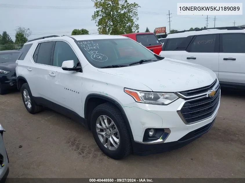 1GNERGKW5KJ189089 2019 Chevrolet Traverse 1Lt