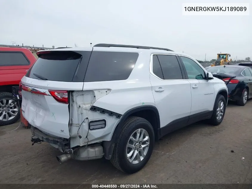 1GNERGKW5KJ189089 2019 Chevrolet Traverse 1Lt