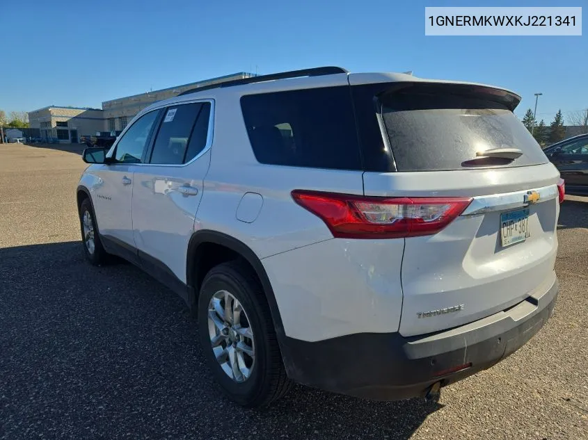 2019 Chevrolet Traverse Lt VIN: 1GNERMKWXKJ221341 Lot: 40455028