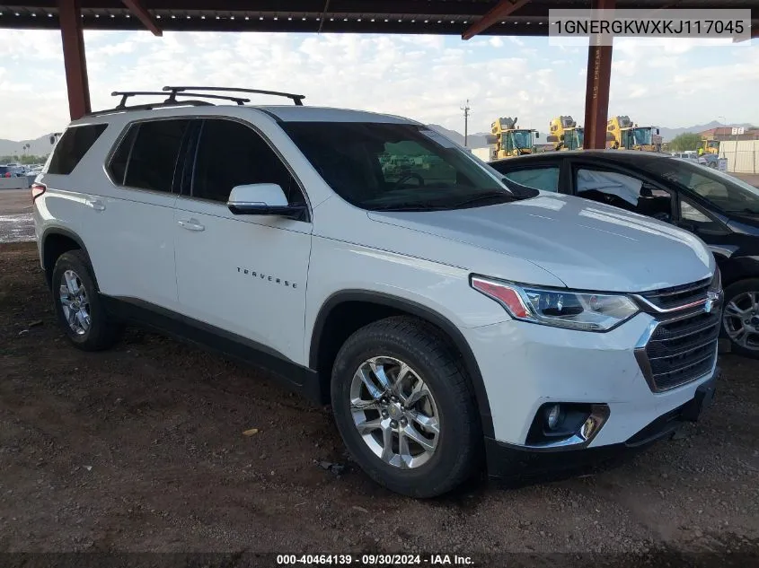 2019 Chevrolet Traverse Lt VIN: 1GNERGKWXKJ117045 Lot: 40464139