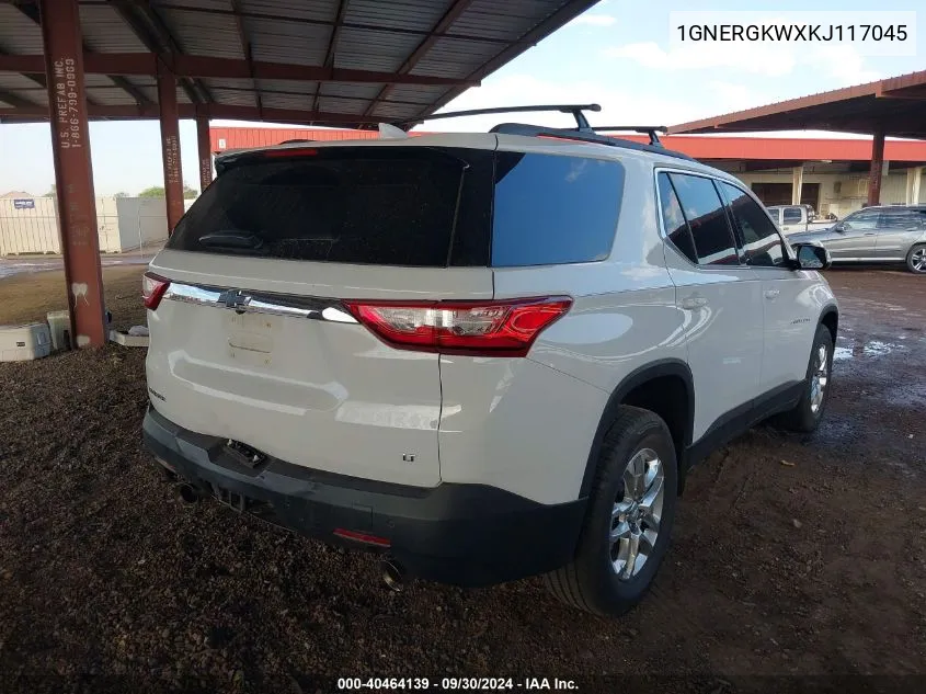 2019 Chevrolet Traverse Lt VIN: 1GNERGKWXKJ117045 Lot: 40464139