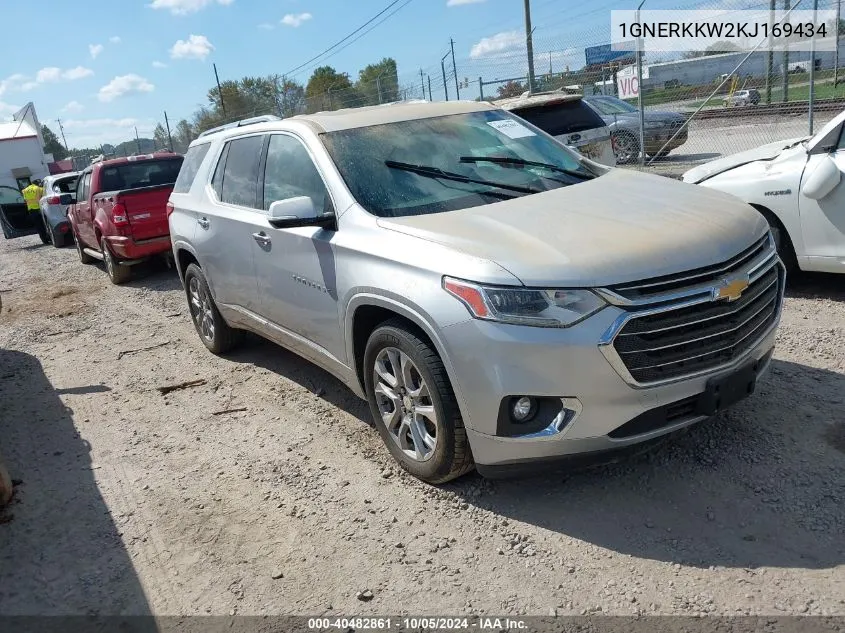 2019 Chevrolet Traverse Premier VIN: 1GNERKKW2KJ169434 Lot: 40482861