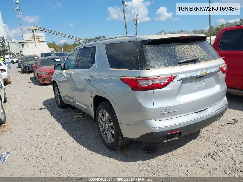 2019 Chevrolet Traverse Premier VIN: 1GNERKKW2KJ169434 Lot: 40482861