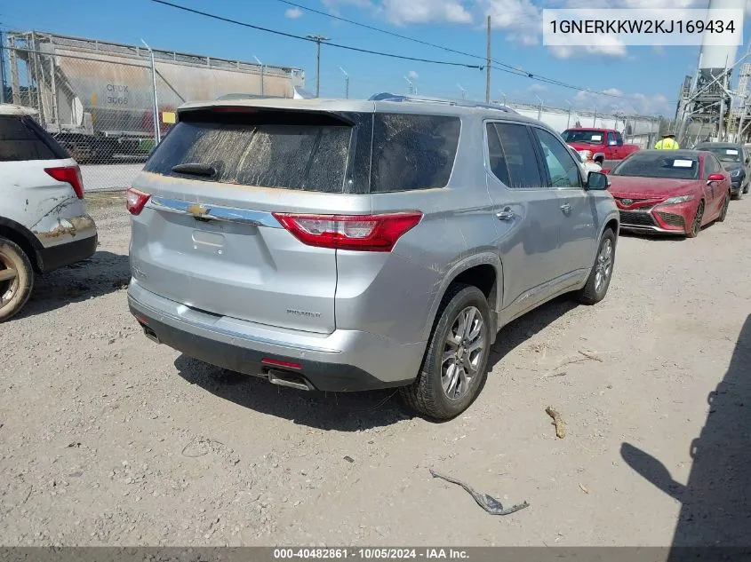 1GNERKKW2KJ169434 2019 Chevrolet Traverse Premier