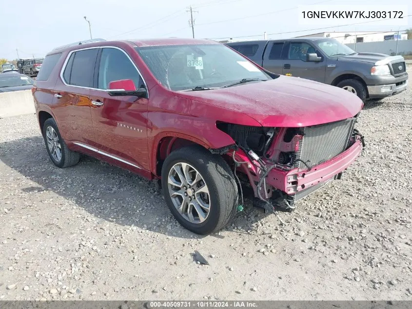 2019 Chevrolet Traverse Premier VIN: 1GNEVKKW7KJ303172 Lot: 40509731