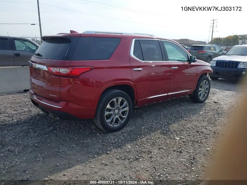 2019 Chevrolet Traverse Premier VIN: 1GNEVKKW7KJ303172 Lot: 40509731