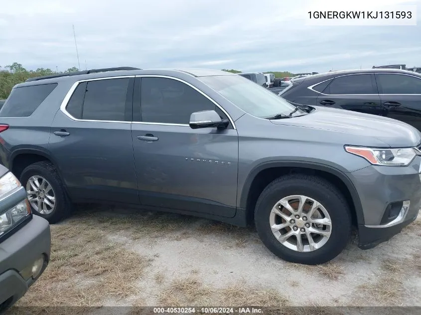 2019 Chevrolet Traverse Lt VIN: 1GNERGKW1KJ131593 Lot: 40530254