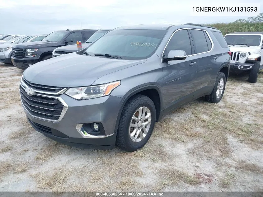 1GNERGKW1KJ131593 2019 Chevrolet Traverse Lt