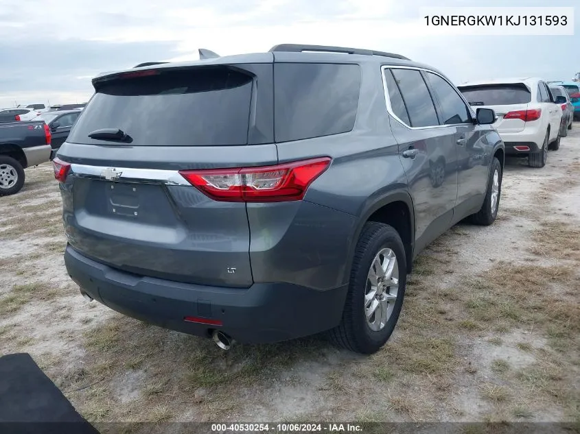 2019 Chevrolet Traverse Lt VIN: 1GNERGKW1KJ131593 Lot: 40530254