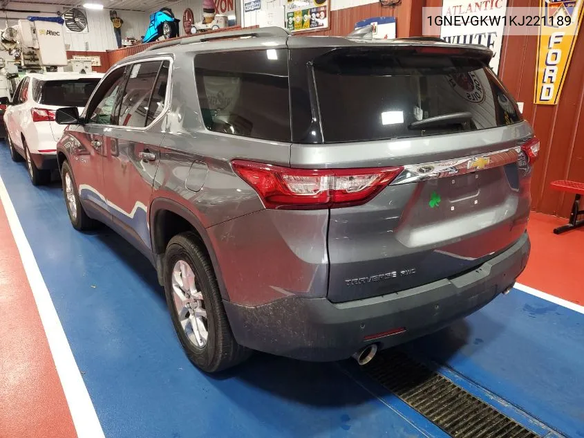 1GNEVGKW1KJ221189 2019 Chevrolet Traverse 1Lt