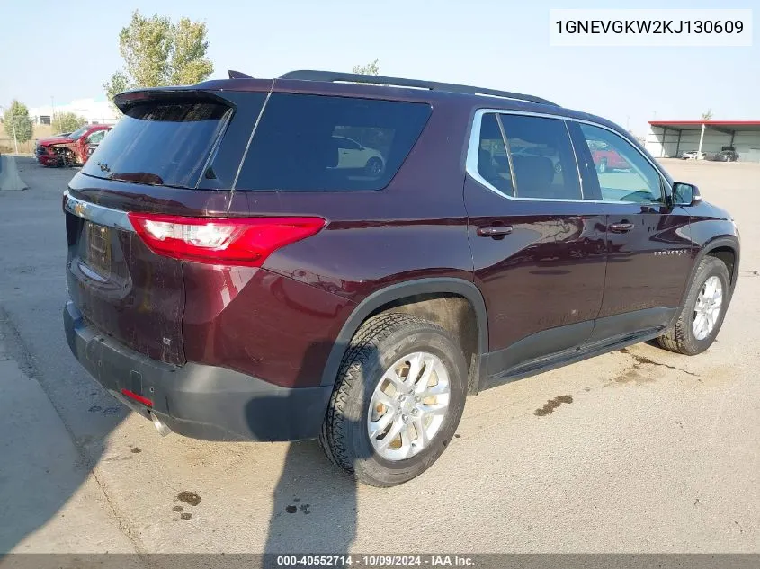 2019 Chevrolet Traverse 1Lt VIN: 1GNEVGKW2KJ130609 Lot: 40552714