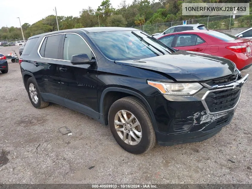 2019 Chevrolet Traverse Ls VIN: 1GNERFKW8KJ281453 Lot: 40559933