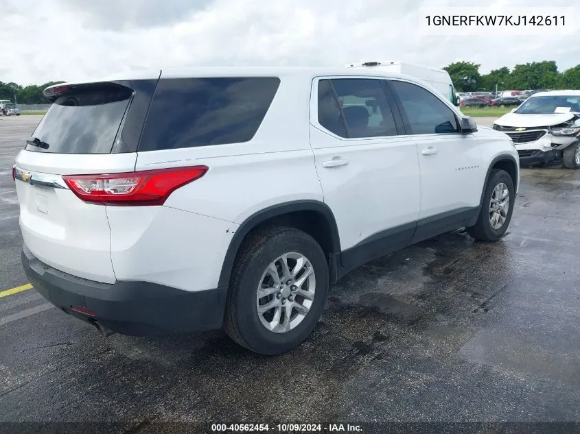 1GNERFKW7KJ142611 2019 Chevrolet Traverse Ls