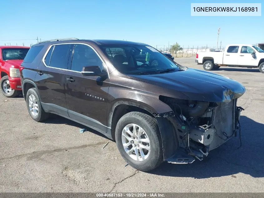 2019 Chevrolet Traverse 1Lt VIN: 1GNERGKW8KJ168981 Lot: 40587153