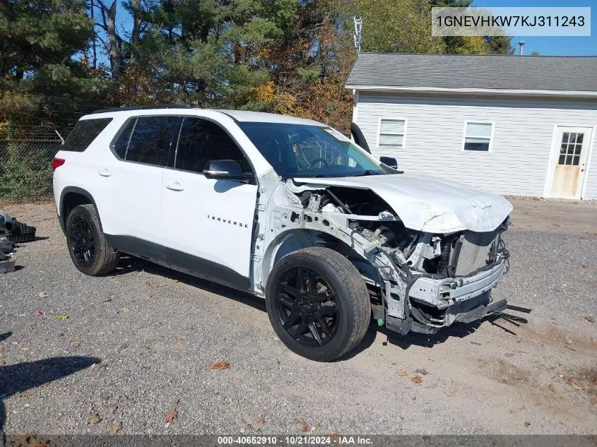 2019 Chevrolet Traverse 3Lt VIN: 1GNEVHKW7KJ311243 Lot: 40652910