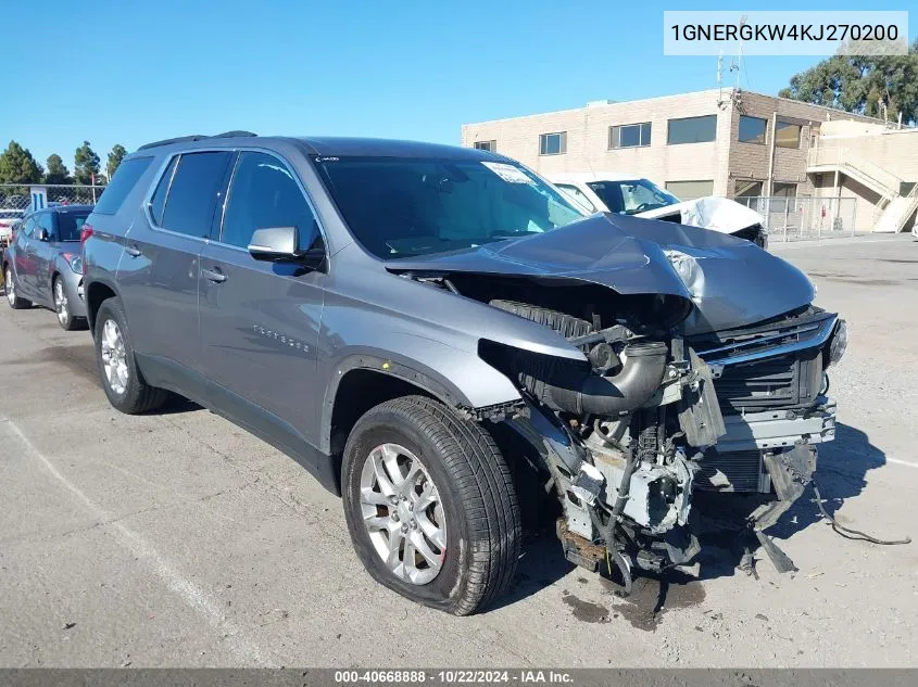 2019 Chevrolet Traverse 1Lt VIN: 1GNERGKW4KJ270200 Lot: 40668888