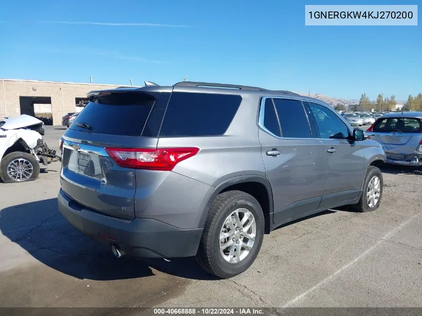 2019 Chevrolet Traverse 1Lt VIN: 1GNERGKW4KJ270200 Lot: 40668888