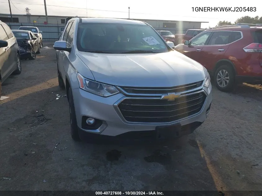 2019 Chevrolet Traverse 3Lt VIN: 1GNERHKW6KJ205483 Lot: 40727608