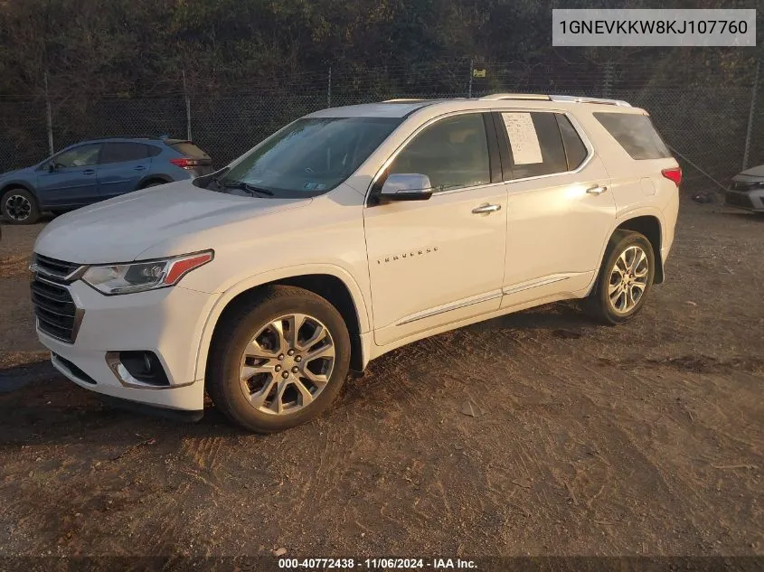 2019 Chevrolet Traverse Premier VIN: 1GNEVKKW8KJ107760 Lot: 40772438