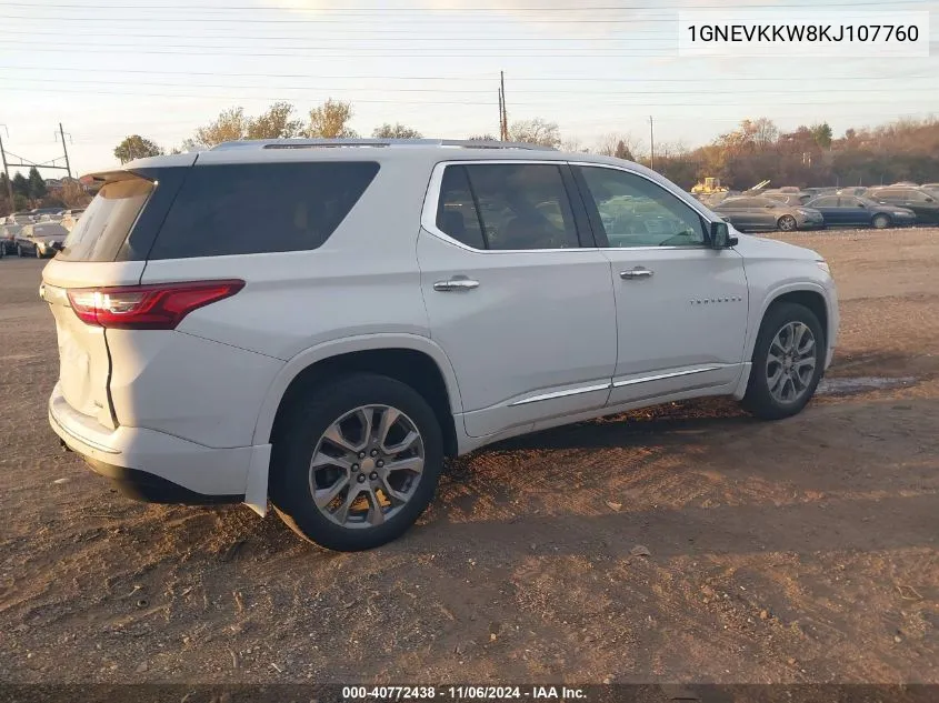 2019 Chevrolet Traverse Premier VIN: 1GNEVKKW8KJ107760 Lot: 40772438