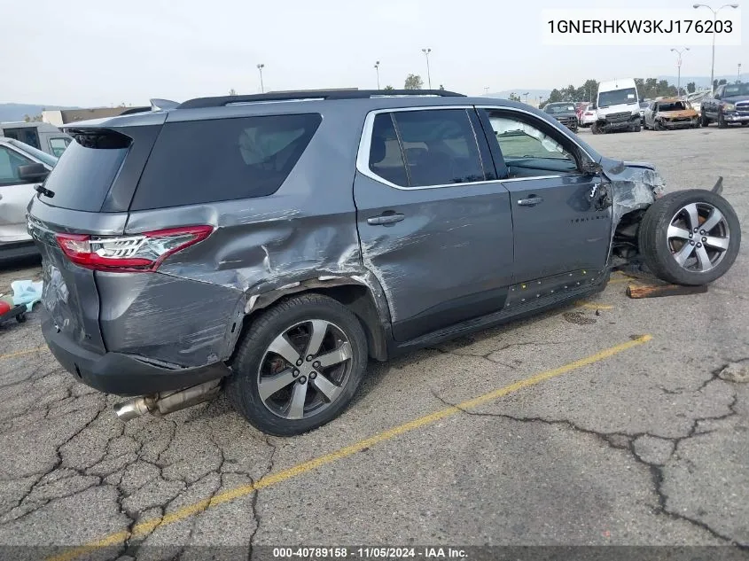 2019 Chevrolet Traverse 3Lt VIN: 1GNERHKW3KJ176203 Lot: 40789158