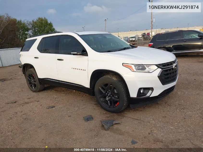 2019 Chevrolet Traverse Premier VIN: 1GNERKKW4KJ291874 Lot: 40789418