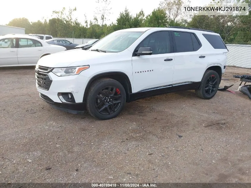 2019 Chevrolet Traverse Premier VIN: 1GNERKKW4KJ291874 Lot: 40789418