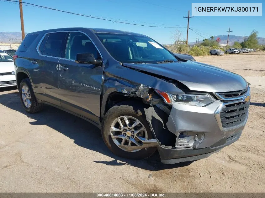 1GNERFKW7KJ300171 2019 Chevrolet Traverse Ls