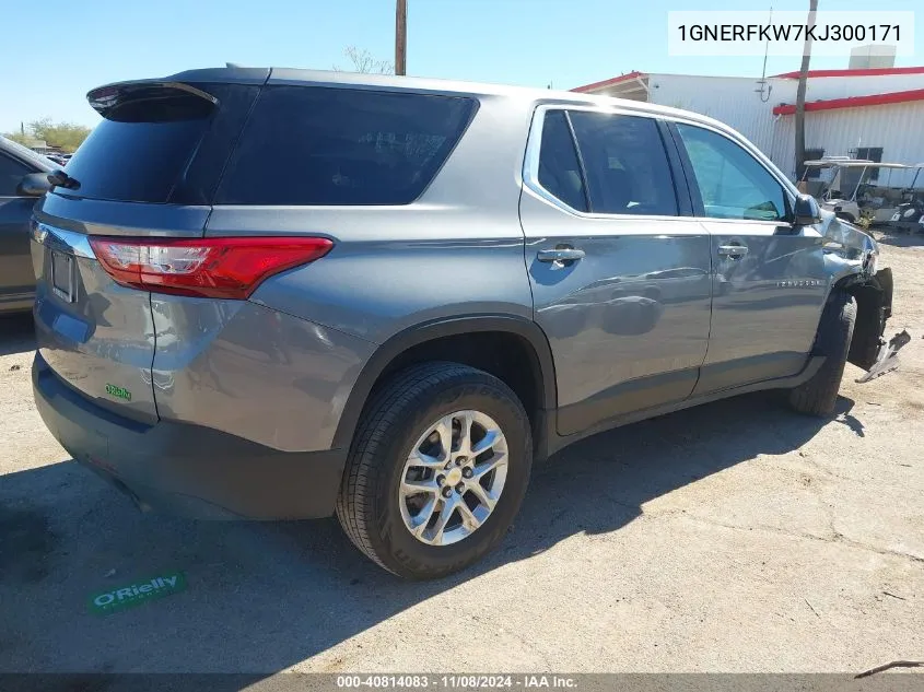 1GNERFKW7KJ300171 2019 Chevrolet Traverse Ls