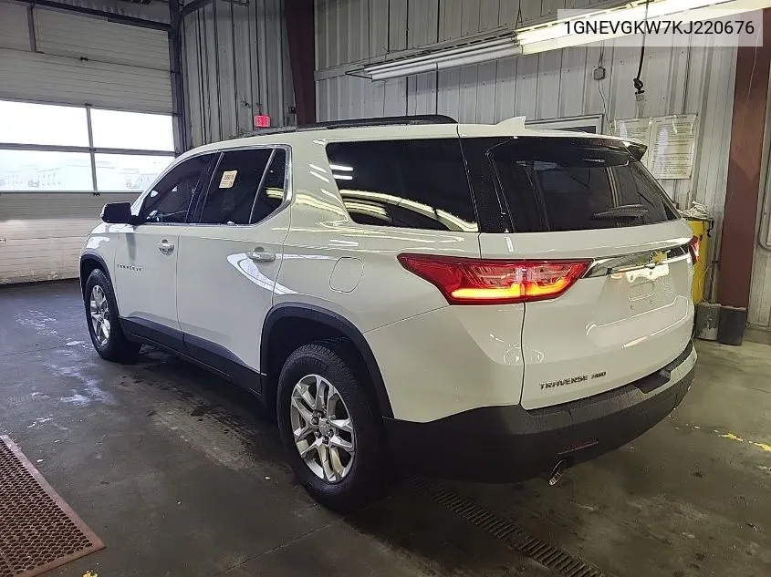 2019 Chevrolet Traverse Lt VIN: 1GNEVGKW7KJ220676 Lot: 40831939