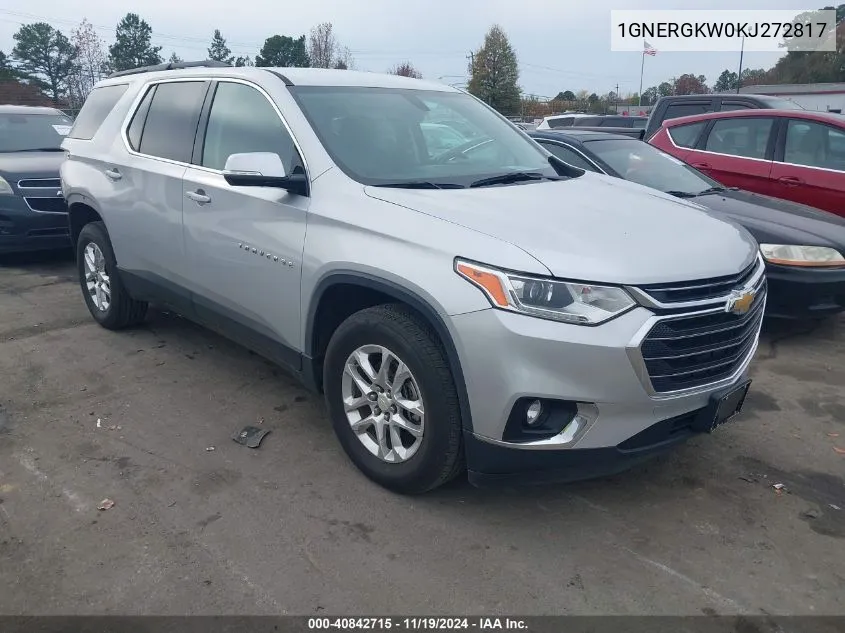 2019 Chevrolet Traverse 1Lt VIN: 1GNERGKW0KJ272817 Lot: 40842715