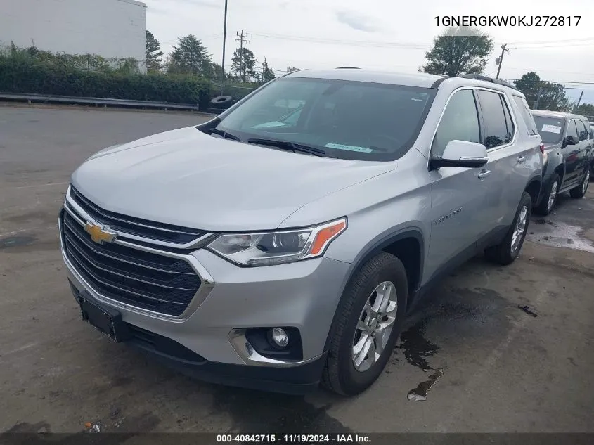 2019 Chevrolet Traverse 1Lt VIN: 1GNERGKW0KJ272817 Lot: 40842715