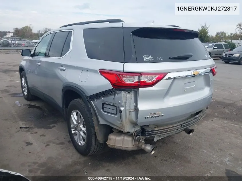 2019 Chevrolet Traverse 1Lt VIN: 1GNERGKW0KJ272817 Lot: 40842715