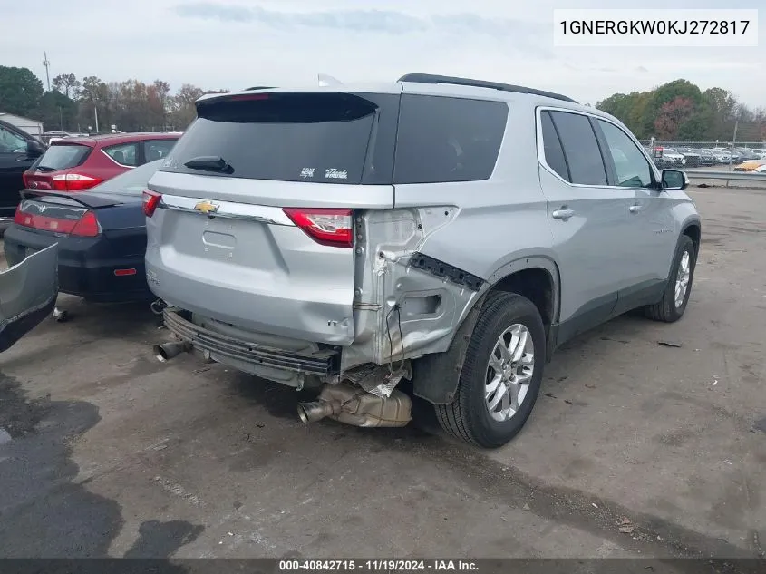 2019 Chevrolet Traverse 1Lt VIN: 1GNERGKW0KJ272817 Lot: 40842715