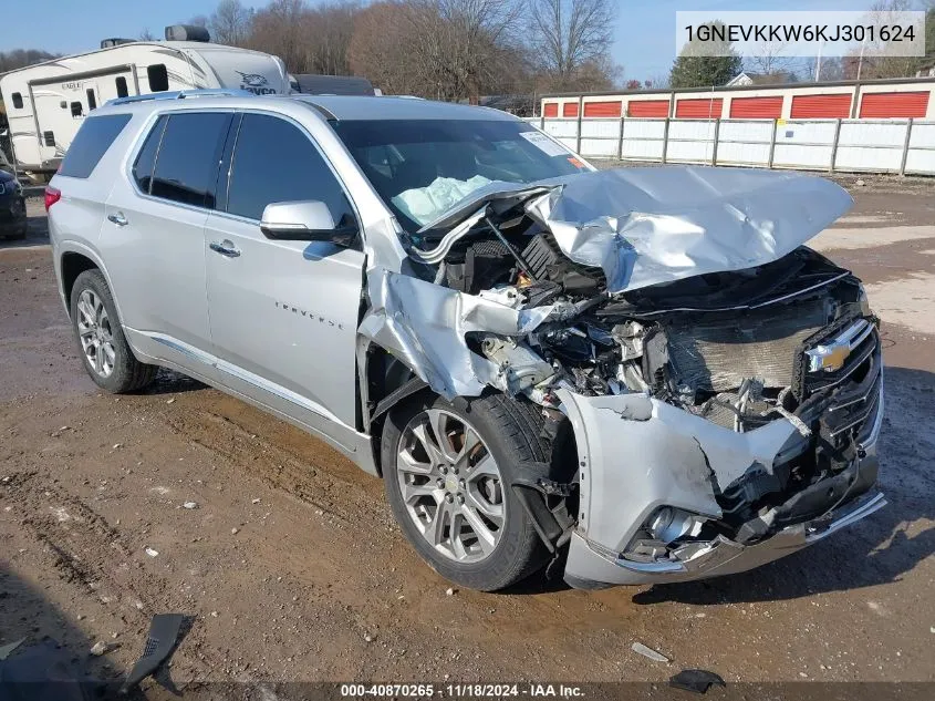 2019 Chevrolet Traverse Premier VIN: 1GNEVKKW6KJ301624 Lot: 40870265