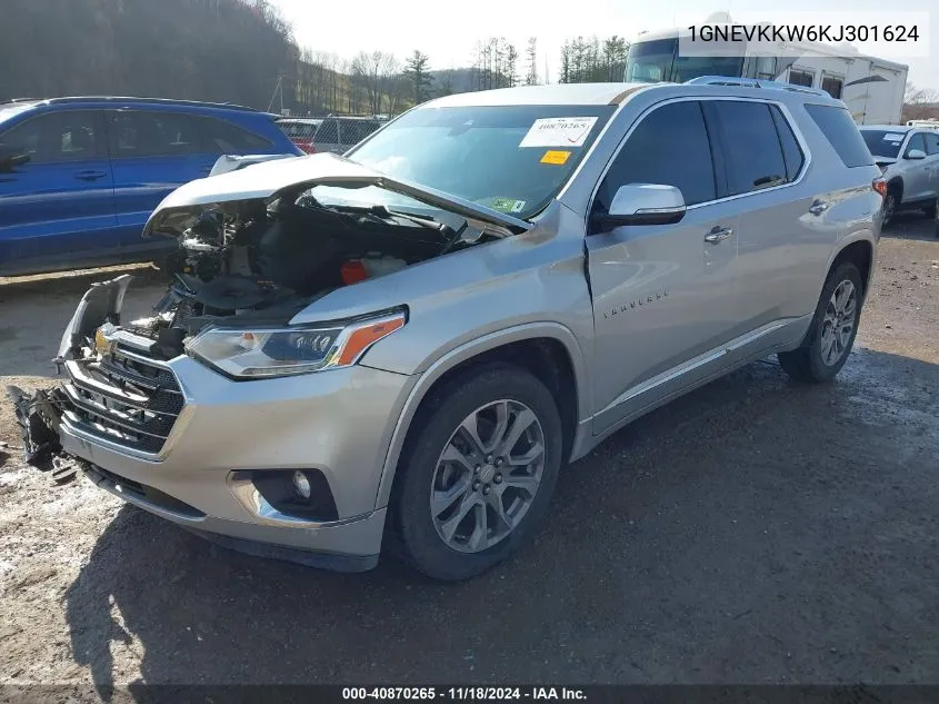 2019 Chevrolet Traverse Premier VIN: 1GNEVKKW6KJ301624 Lot: 40870265