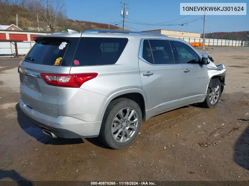 2019 Chevrolet Traverse Premier VIN: 1GNEVKKW6KJ301624 Lot: 40870265