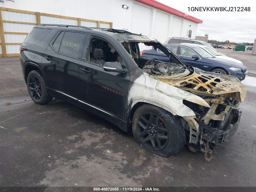 2019 Chevrolet Traverse Premier VIN: 1GNEVKKW8KJ212248 Lot: 40872055