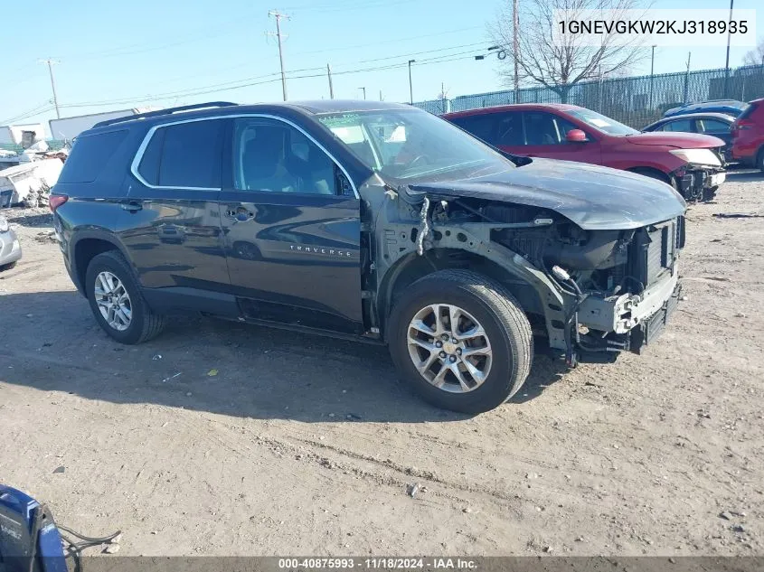 2019 Chevrolet Traverse 1Lt VIN: 1GNEVGKW2KJ318935 Lot: 40875993