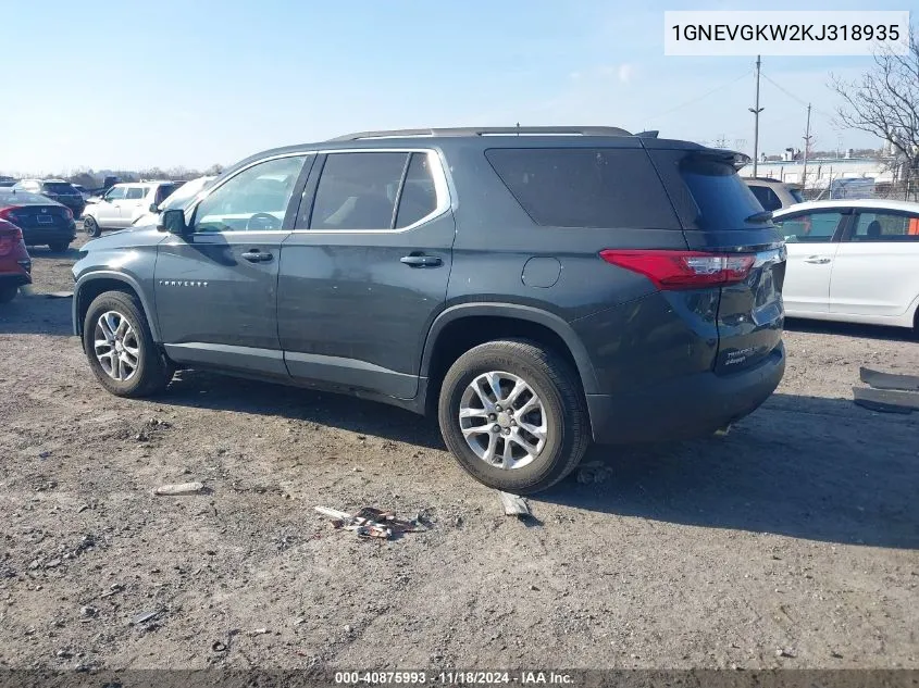 2019 Chevrolet Traverse 1Lt VIN: 1GNEVGKW2KJ318935 Lot: 40875993