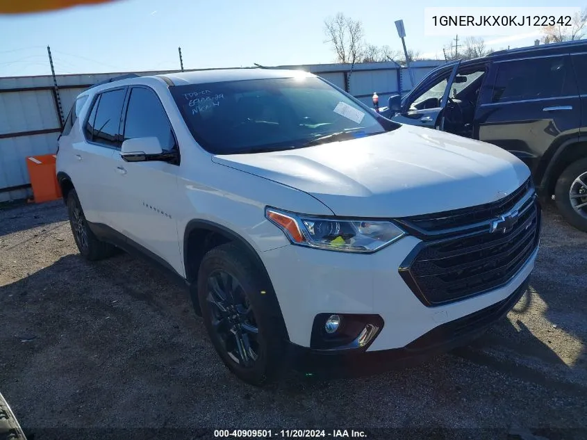 2019 Chevrolet Traverse Rs VIN: 1GNERJKX0KJ122342 Lot: 40909501